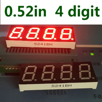 20PCS 0.52inch 4bit Общ анод цифрова тръба червен LED цифров дисплей 7 сегмент 0.5inch 0.5 0.52 инча 0.52 '' 0.52in. 4 Четири бита