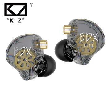 KZ EDX Lite слушалкиДинамични слушалки за слушалки HIFI Bass In Ear Monitor Спортни шумопотискащи слушалки