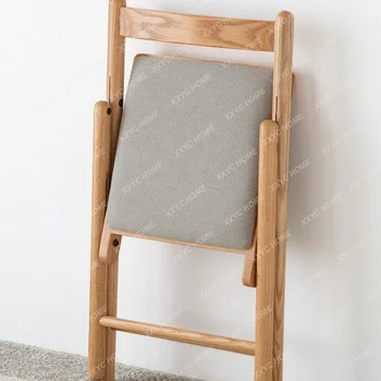 Сгъваем стол от масивна дървесина Модерен минималистичен мек стол Nordic опазване на околната среда Единичен стол за отдих