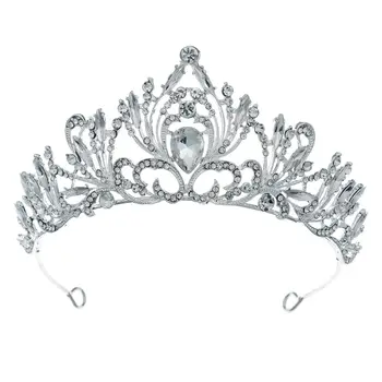 Кухи корони Бижута за коса Пълни кристали Луксозни аксесоари за коса за принцеса Парти Благоприятства Аксесоари