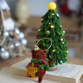 Почистващи тръби Коледни шенилни стъбла за DIY Craft Caterpillar Handmaking Цветя Декорация за дома Детска образователна играчка