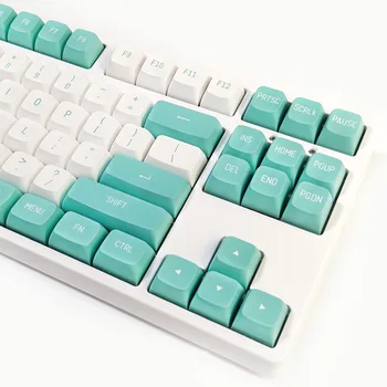 Зелено бяло 104+45 CSA профил PBT Doubleshot Keycap Set Cherry MX Механична клавиатура за игри