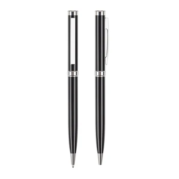 2PCS Луксозна прибираща се химикалка черна пълнителка 0.5mm за мъже Присъстващи жени