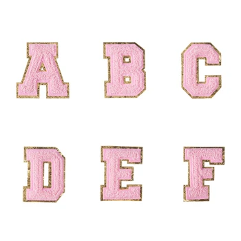 бродирани букви желязо на кръпка азбука лепенки апликация за детски дрехи чанти шиене име лого diy значка кръпка