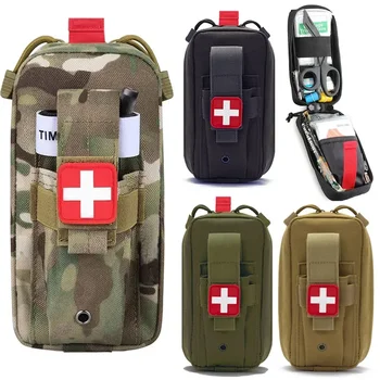 Тактически MOLLE Медицинска торбичка Държач за турникет IFAK чанта за първа помощ Военен лов на открито Аварийно оцеляване EDC талия пакет чанта