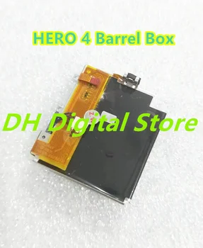 Корпус на батерията Кутия за барел за GoPro Hero 4 черно/сребърно издание + Захранващ конектор Flex + Избор на затвор Бутон Flex кабел